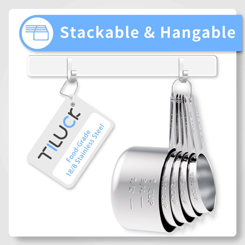 TILUCK measuring cups stack neatly for compact storage and easy access.