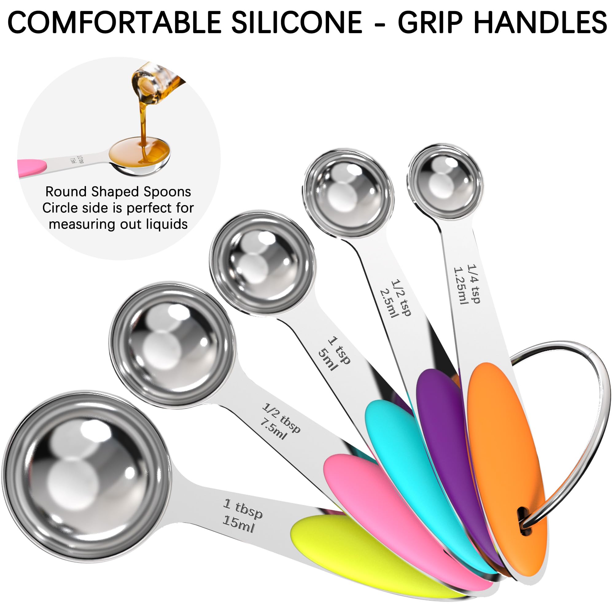 TILUCK stainless steel measuring spoons for reliable, long-lasting precision in baking and cooking.