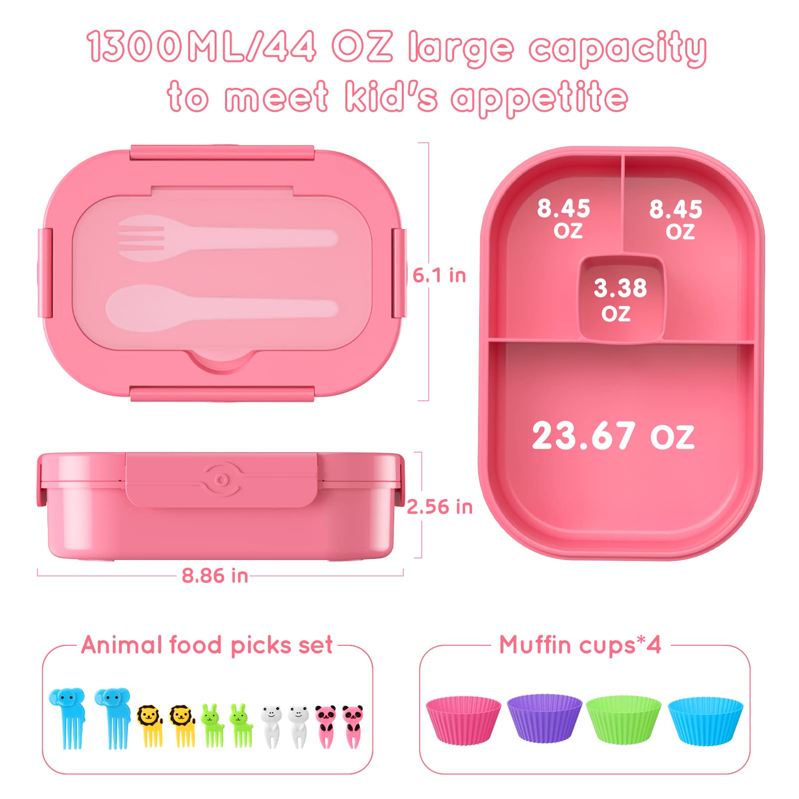 TIME4DEALS bento box dishwasher-safe for easy cleaning.