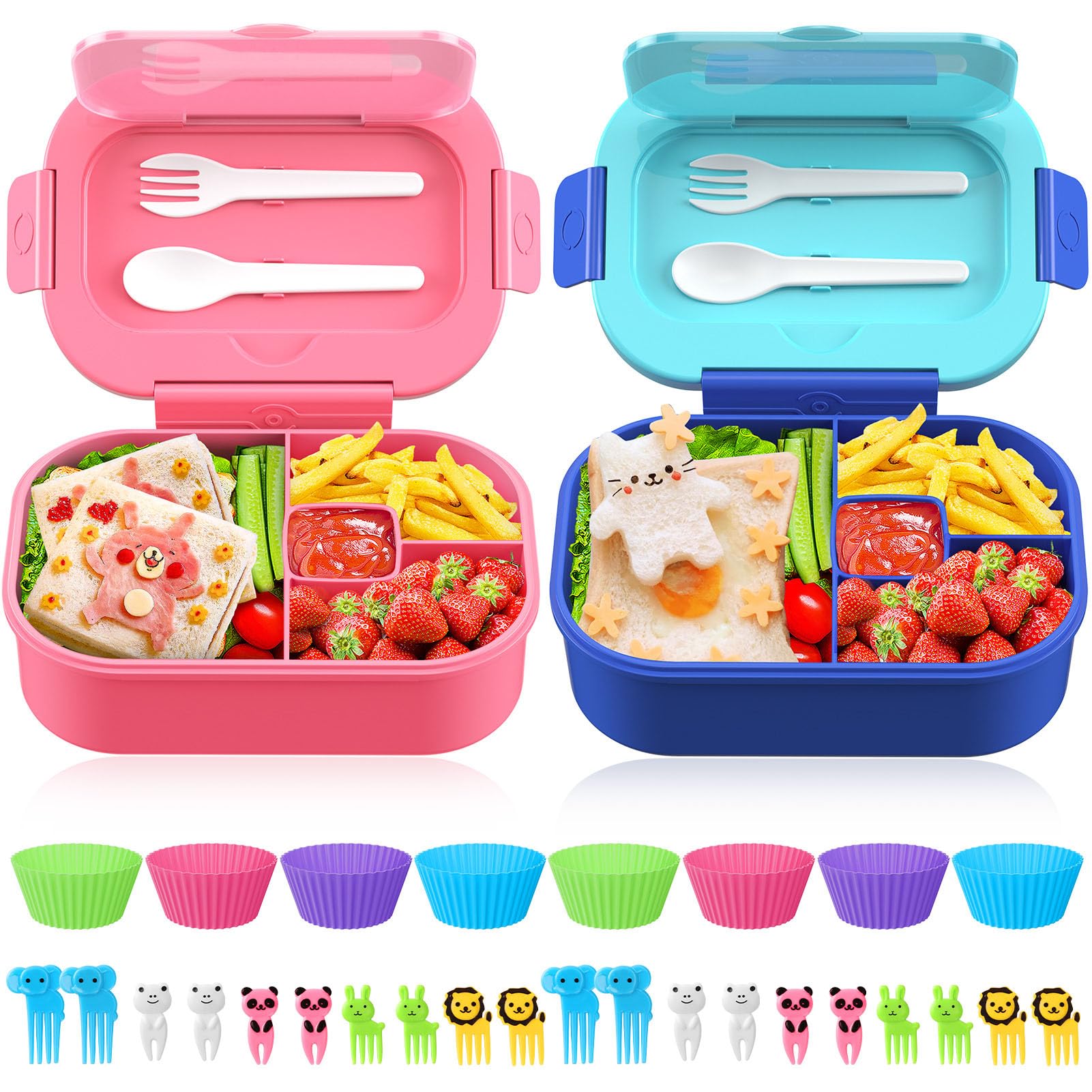 TIME4DEALS bento box with four compartments for balanced meals on the go.