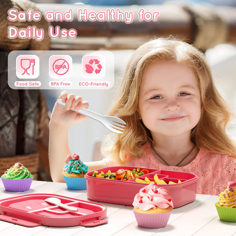 TIME4DEALS bento box kid-friendly latches for small hands.
