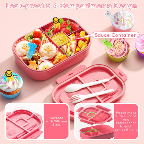 TIME4DEALS bento box middle sauce compartment preserves flavors during transport.