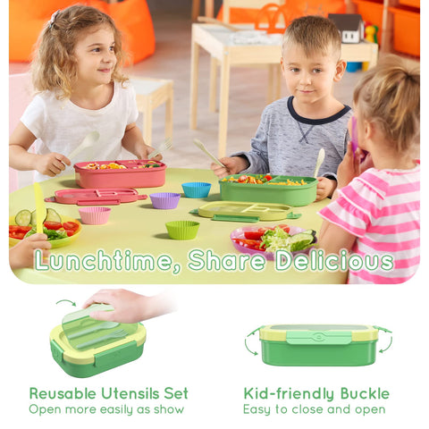 TIME4DEALS Bento BPA-free materials ensure safe daily use for kids.