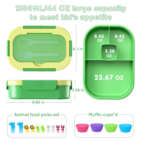 TIME4DEALS Bento microwave-safe base allows reheating without lid.