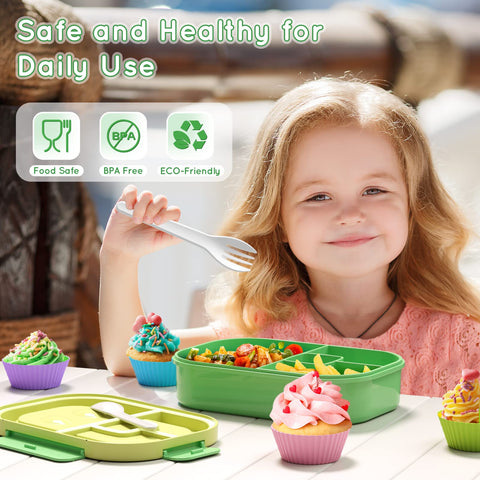 TIME4DEALS Bento sauce compartment helps keep sauces contained and fresh.