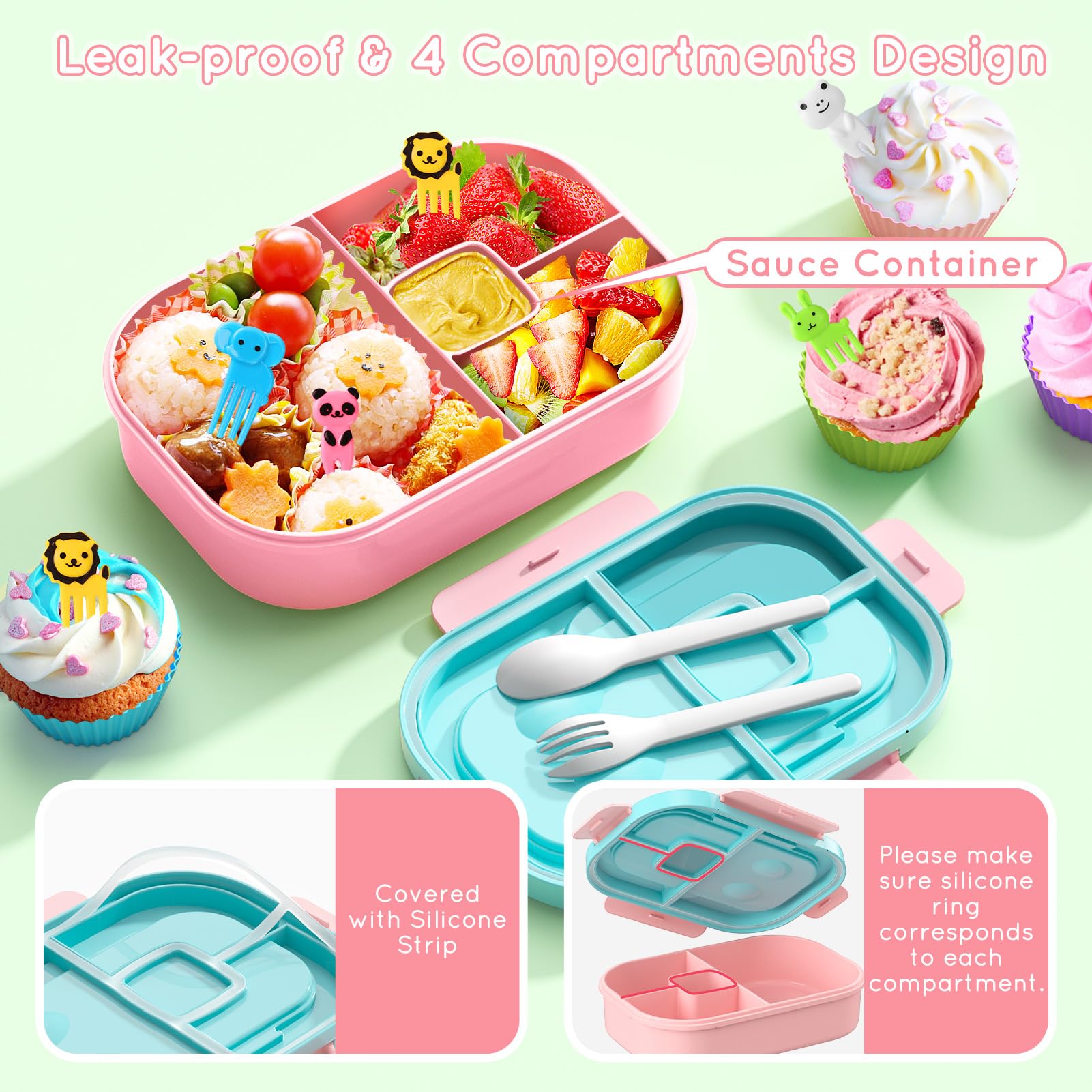 TIME4DEALS leak-proof silicone ring helps prevent spills during transport