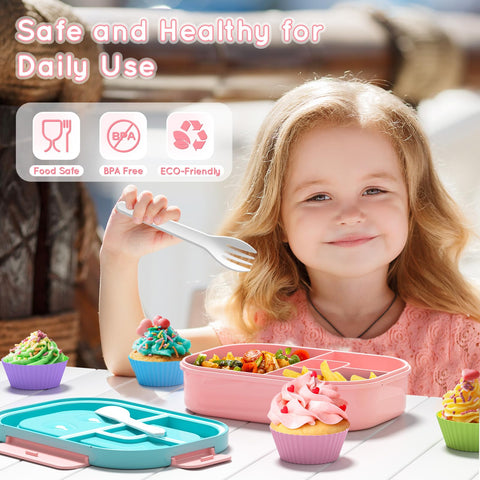 TIME4DEALS lunch box middle sauce compartments keep dips separate and fresh