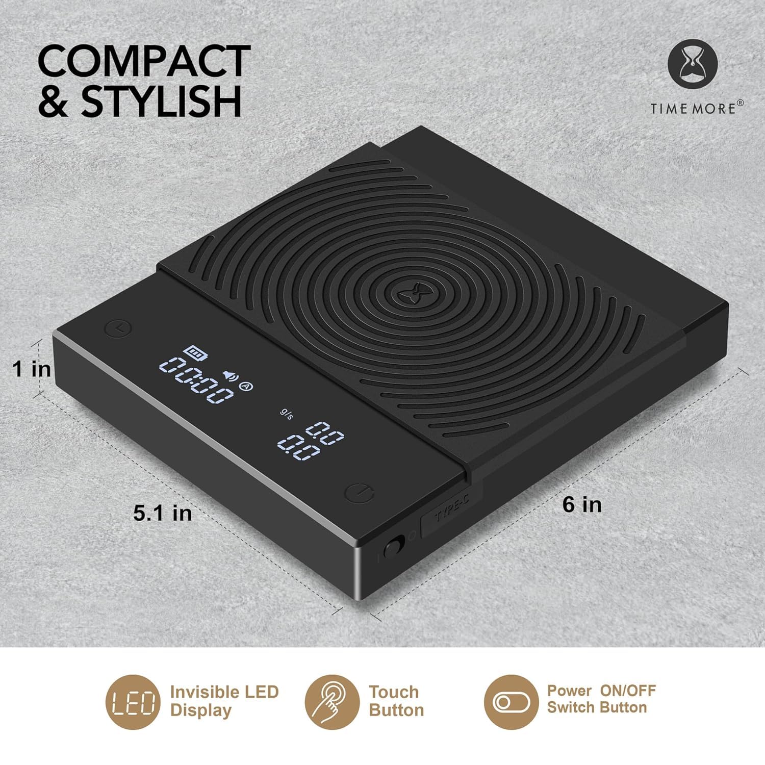TIMEMORE Basic 2.0 charging via Type-C USB for reliable power on the go