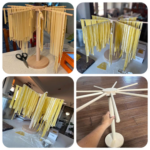 Tinada rack doubles as a paper towel holder when arms are removed after cooking.