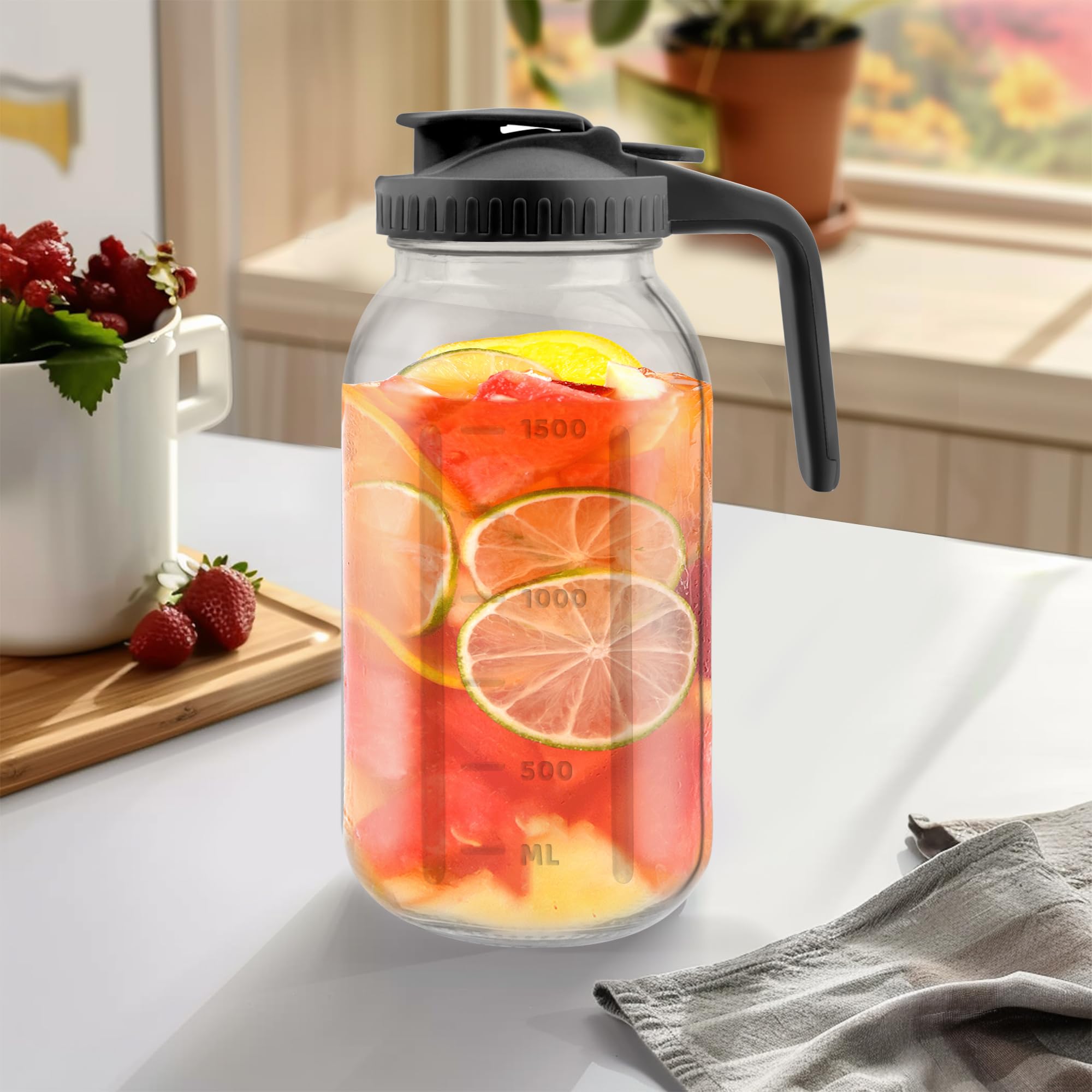 Tinaforld easy-clean wide-mouth pitcher ideal for quick rinsing and refills.