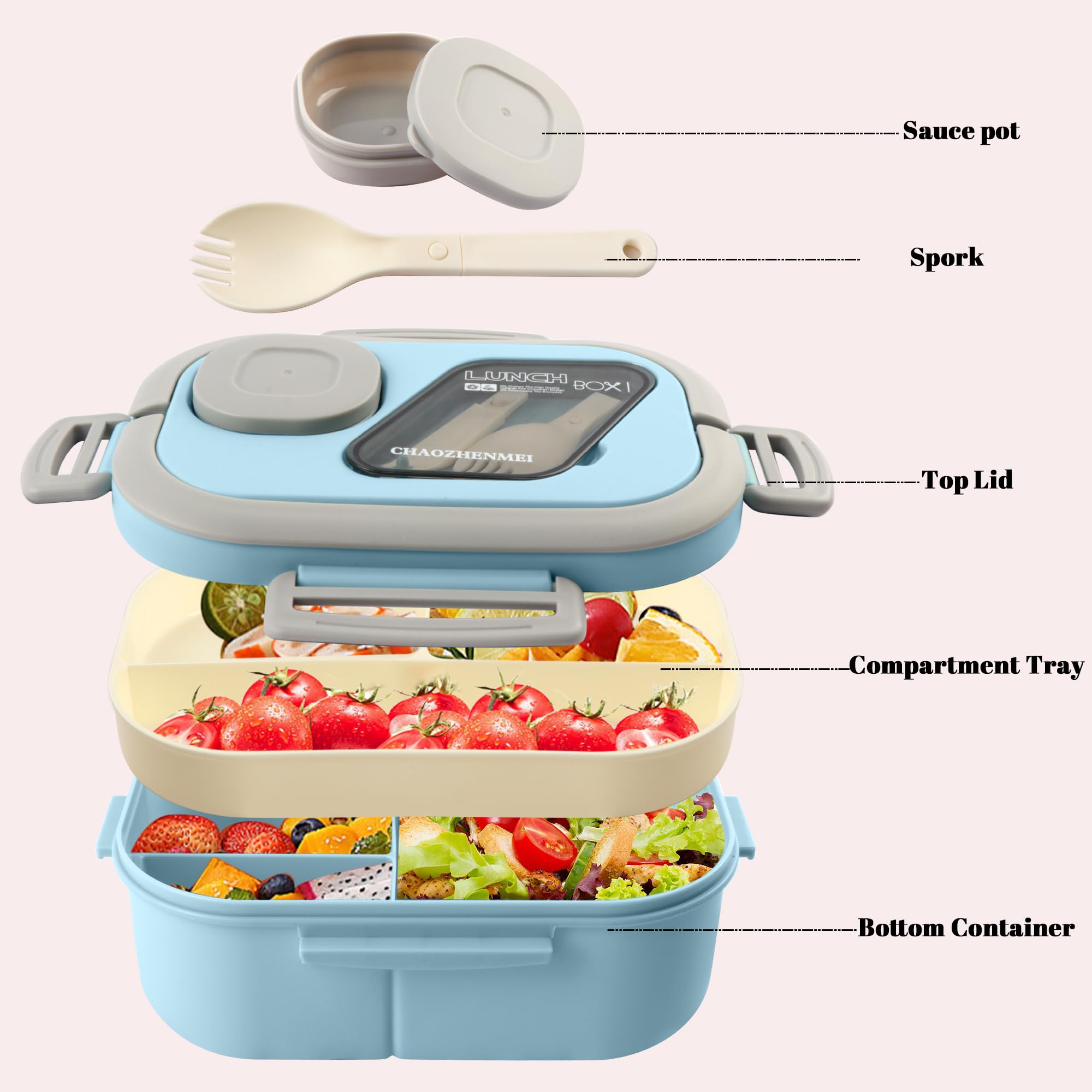 Tinaforld leak-proof lid with rubber gasket prevents spills