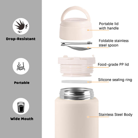 Tinaforld silicone-seal-leakproof-lid prevents spills in bags during commutes.