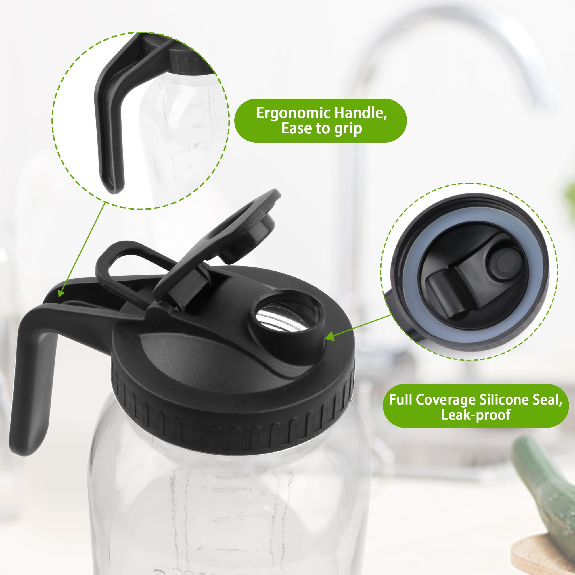 Tinaforld thickened glass pitcher designed for breast milk storage and everyday use.