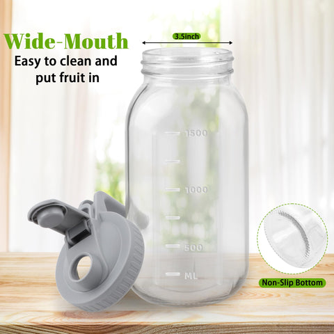 Tinaforld wide-mouth pitcher with pouring lid for easy refills and ice insertion.