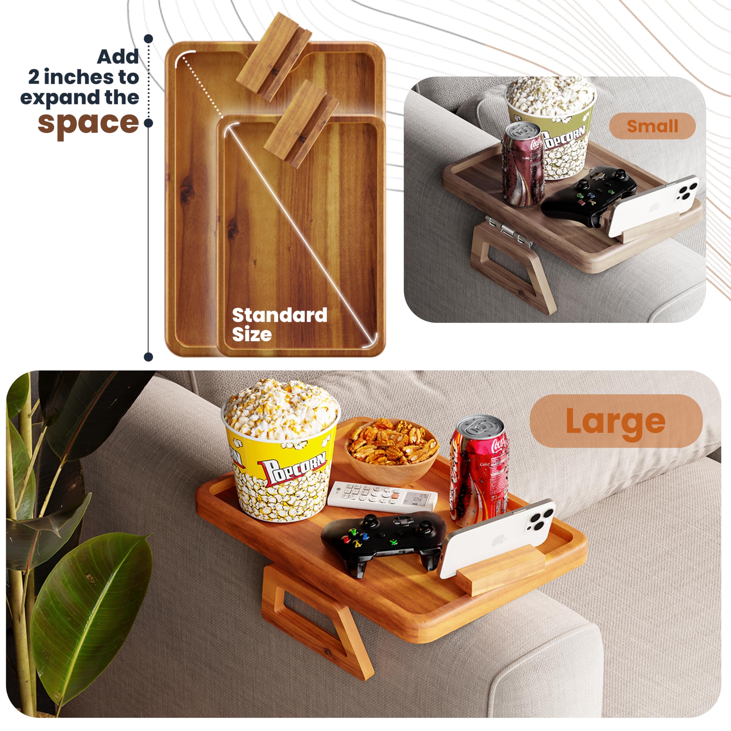 Tinamo adjustable phone angle for comfortable entertainment on the sofa
