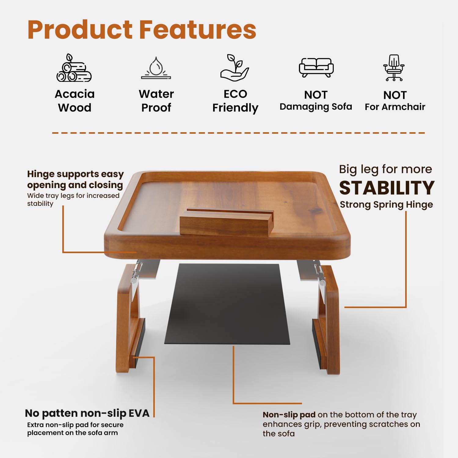 Tinamo arm-tray image suggesting a practical gift for homes