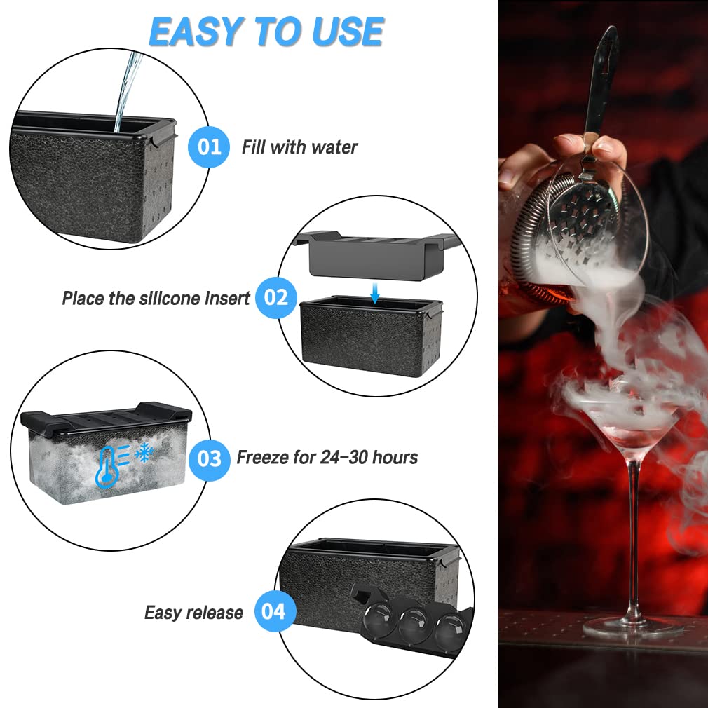 TINANA craft ice blocks elevate home bar presentation.