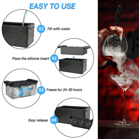 TINANA craft ice blocks elevate home bar presentation.