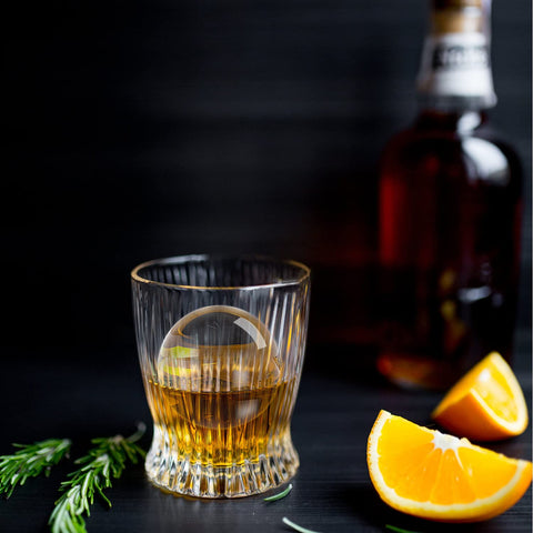 TINANA 2-inch crystal clear ice balls slow-melt for whiskey.