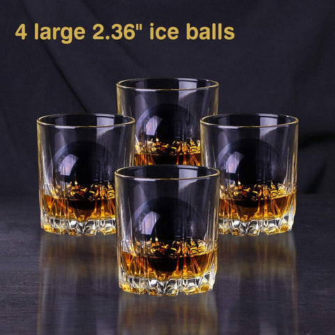 TINANA 2.5-inch ice balls melt slowly to chill drinks.