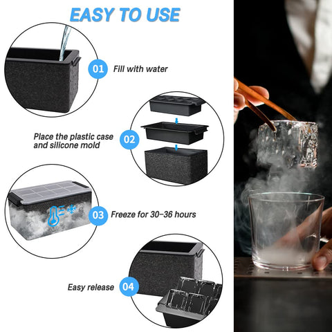 TINANA premium silicone tray facilitates easy release of ice cubes.