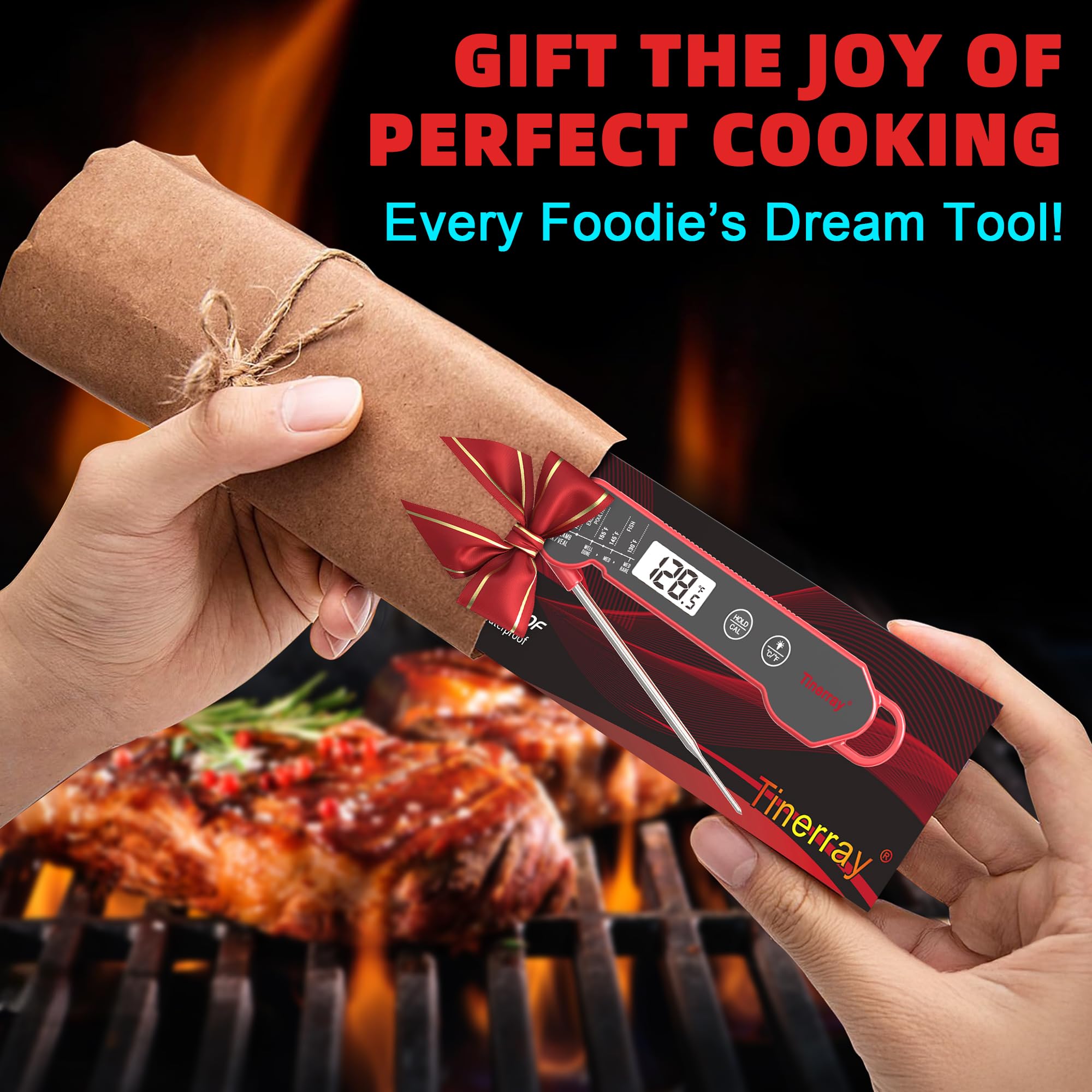 Tinerray thermometer candy tempering with precise readings.