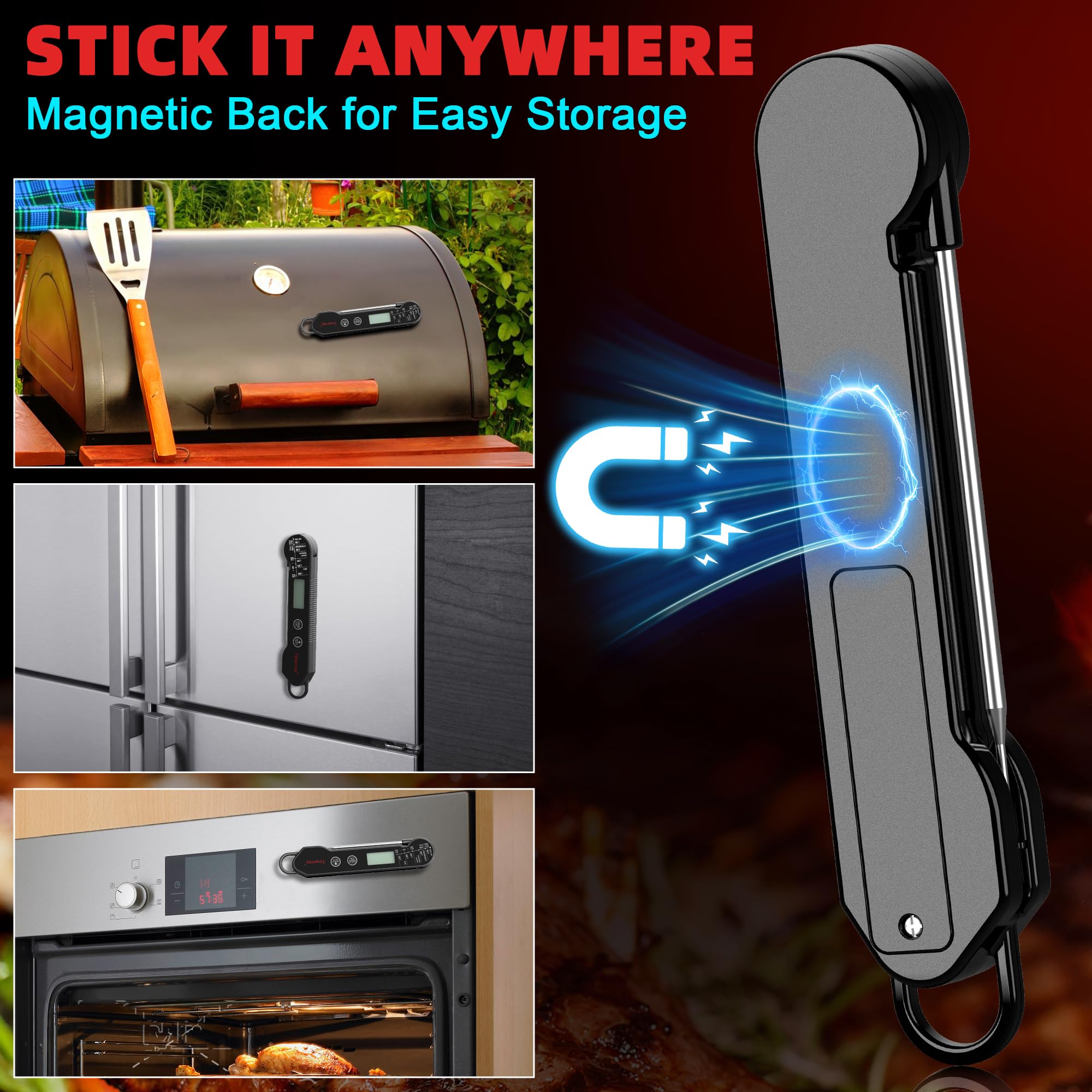 Tinerray thermometer built with durable ABS plastic for everyday kitchen use
