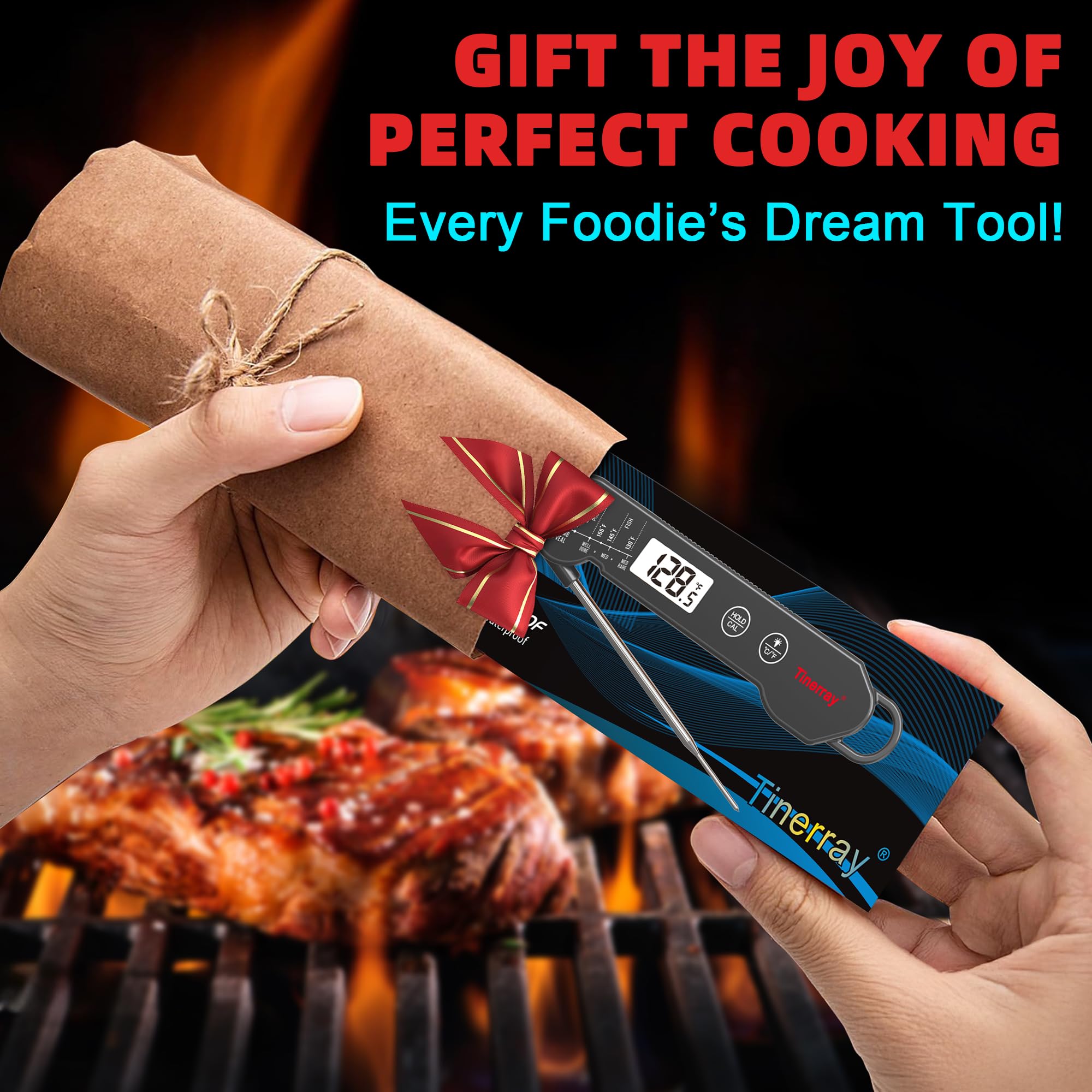 Tinerray thermometer ideal for grilling, candy making, and poultry like turkey