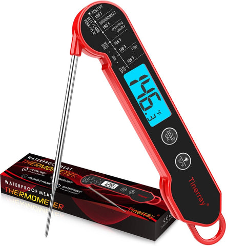 Tinerray kitchen thermometer for beef, frying, and beverages.