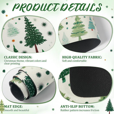 Tinideya Christmas tree drying mat back features non-slip rubber grip