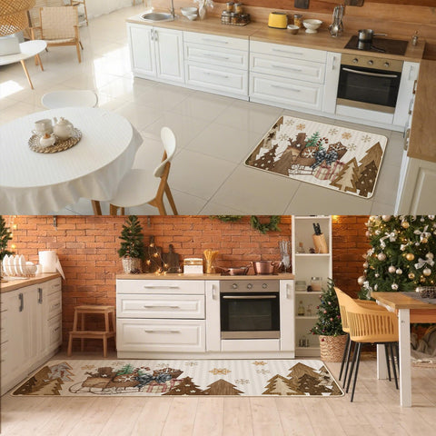 Tinideya farmhouse-decor kitchen mat 17x29 adds a cozy seasonal touch.