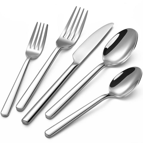 TININA 40-piece silverware set with round handles for comfortable daily dining