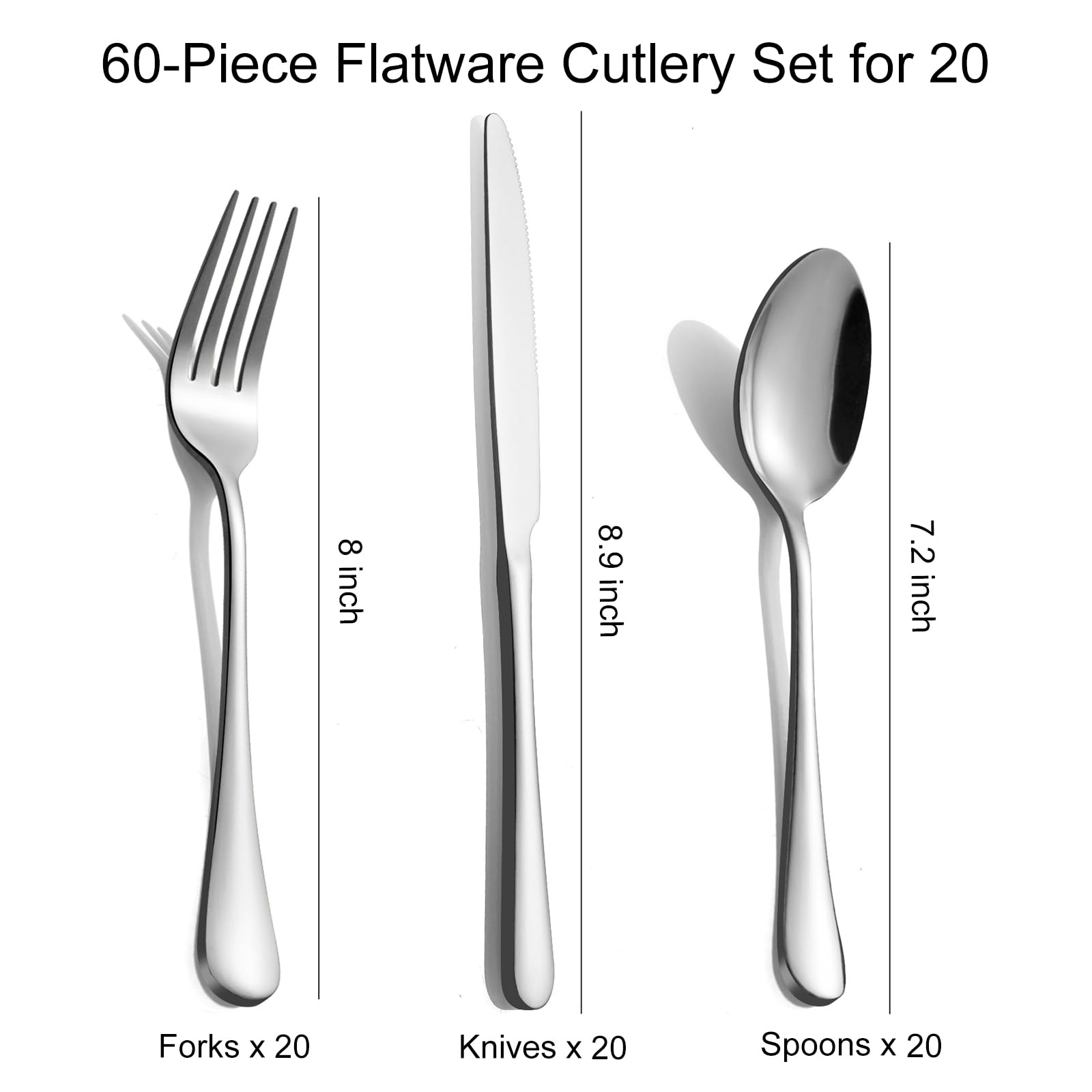 TININA silverware fork with mirror-polish finish adds elegant shine