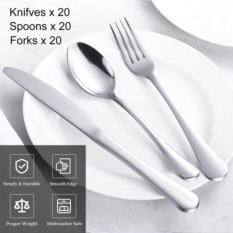 TININA knife close-up shows smooth edge for comfortable dining