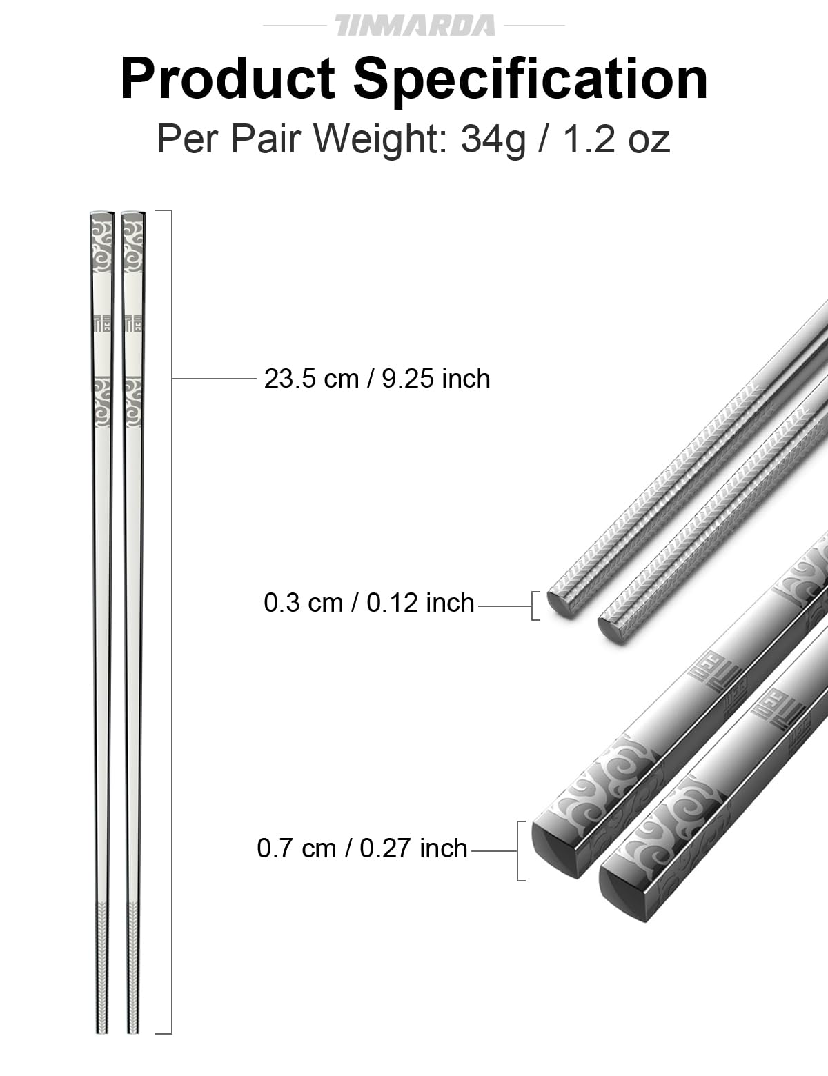 Tinmarda chopsticks are easy to clean by hand for repeated use.