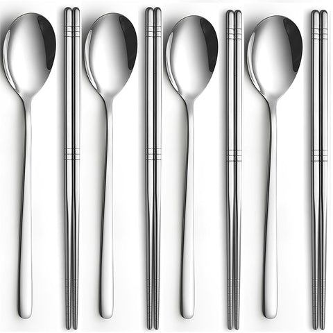 Tiokin Korean chopsticks and spoons set on display for home dining
