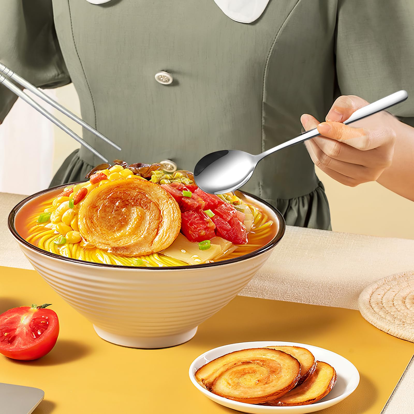 Tiokin square-handle design provides stable, comfortable handling