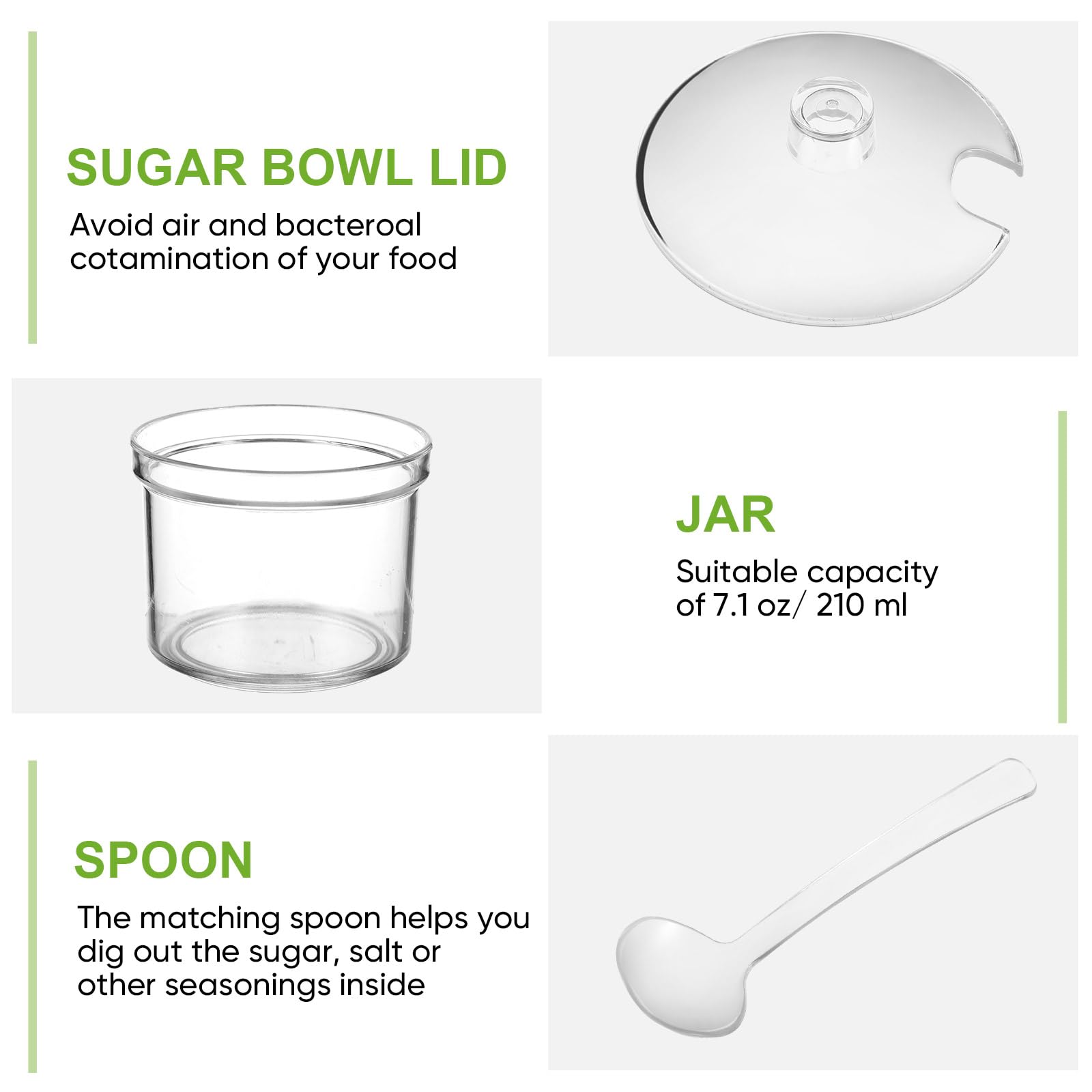 Tioncy 12-pack sugar jar set keeps condiments organized for gatherings.