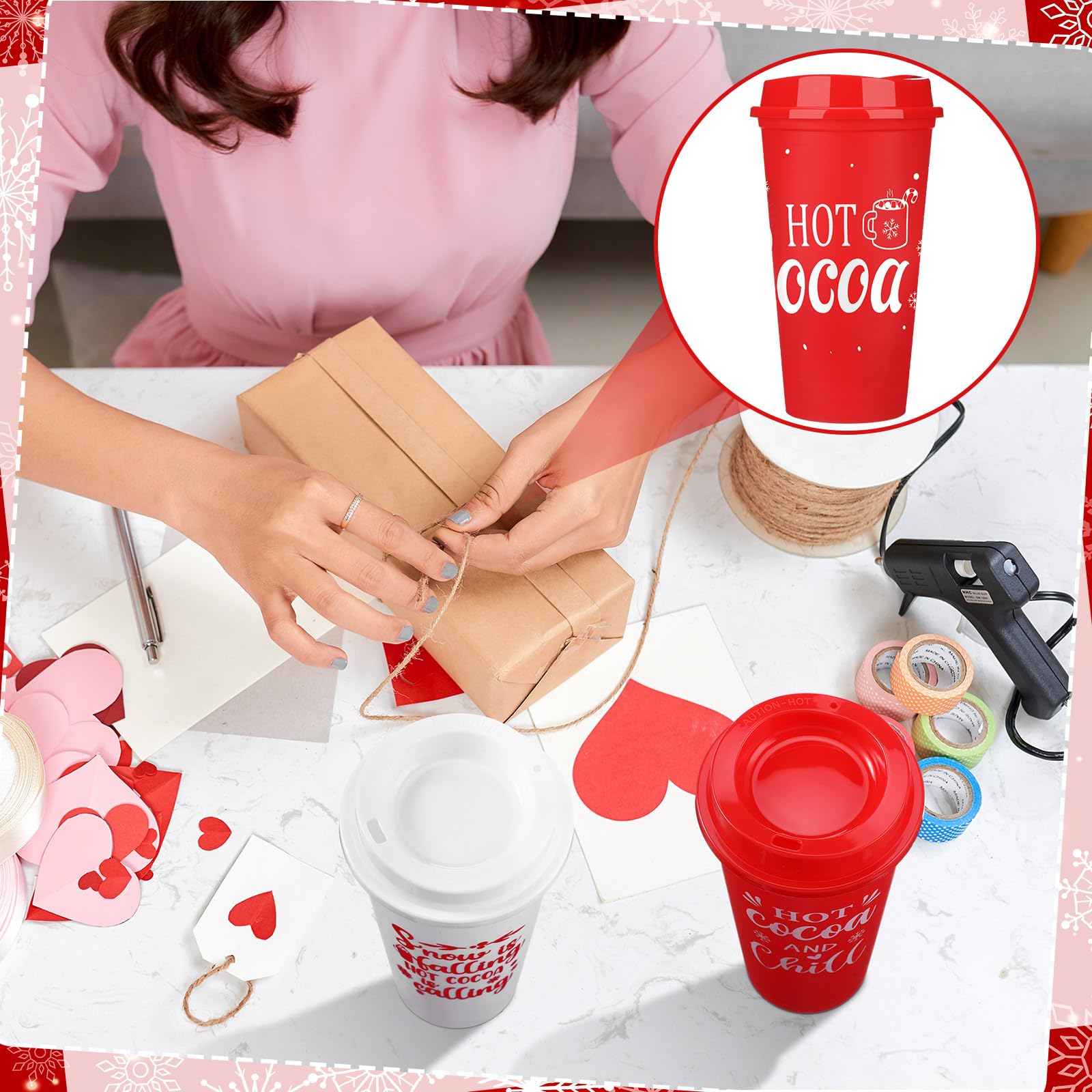 Tioncy 16 oz reusable cups for home and office.