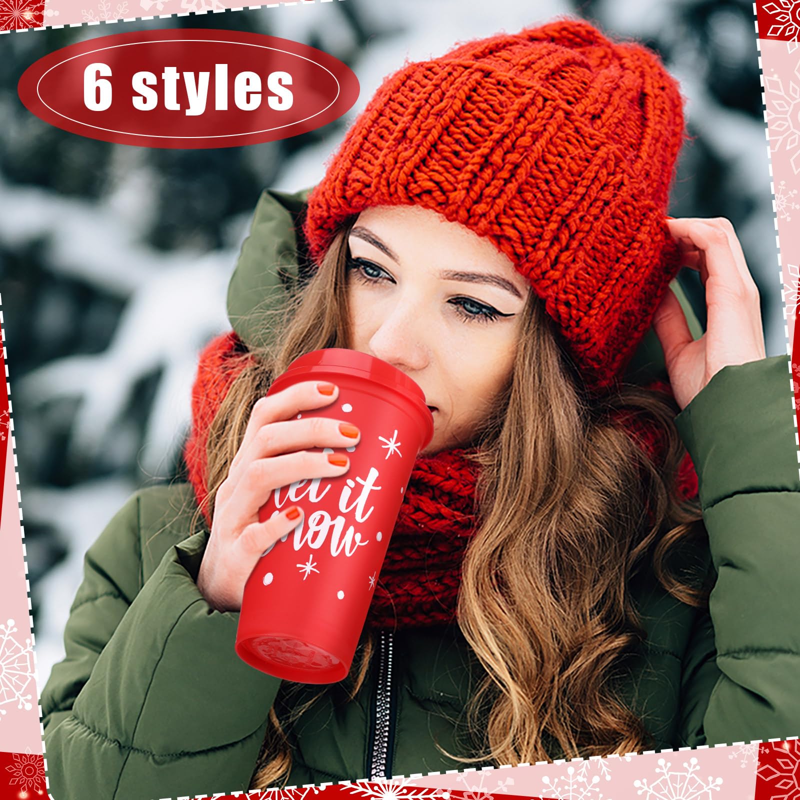 Tioncy vented-lid cups minimize spills during sipping.