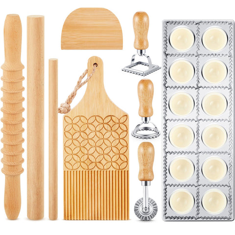 Tioncy ravioli press with 12-hole grid for homemade ravioli