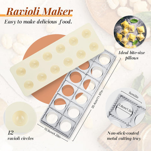 Tioncy ravioli rolling pin helps seal and shape parcels