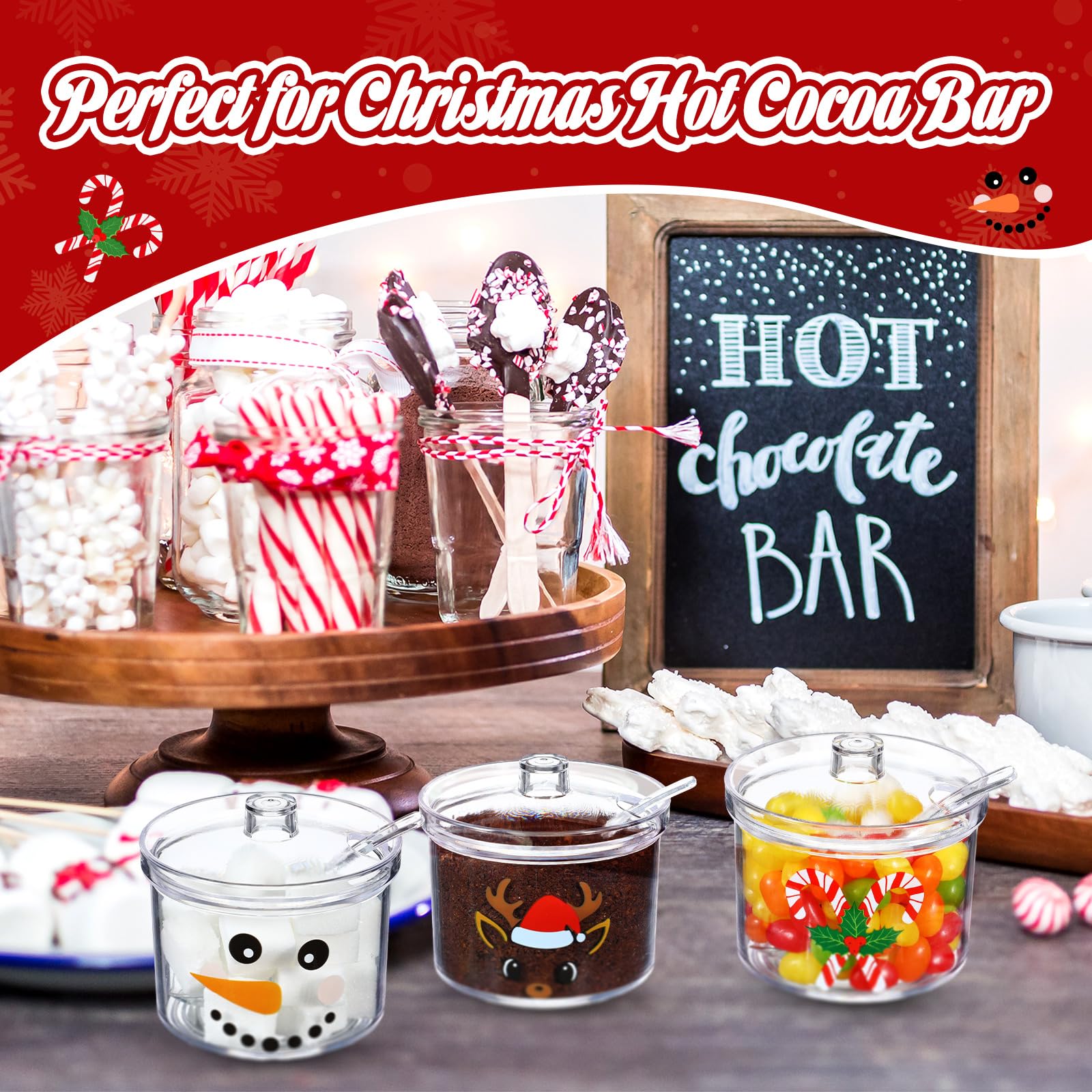 Tioncy reindeer themed sugar bowl to enhance Christmas table