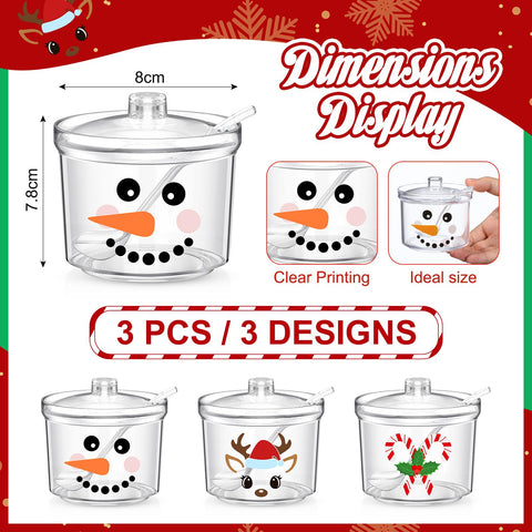 Tioncy snowman themed sugar bowl adds festive decor