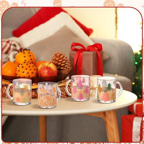 Tioncy clear durable glass mug for hot tea, iced coffee, or cocoa