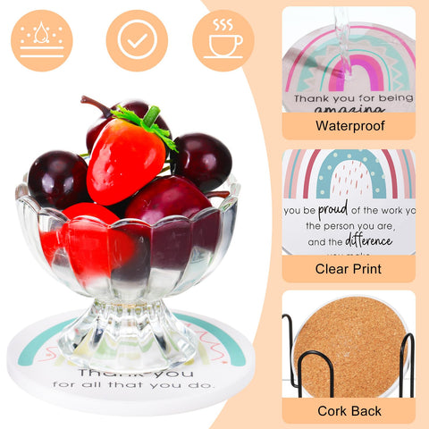Tioncy coaster with warm quotes for home or office gifting