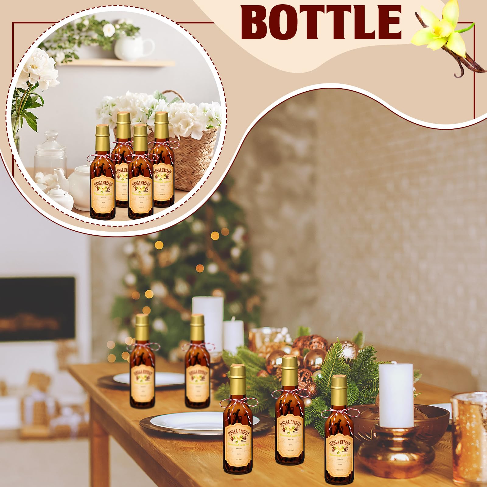 Tioncy cotton rope included adds rustic finish for gift packaging.