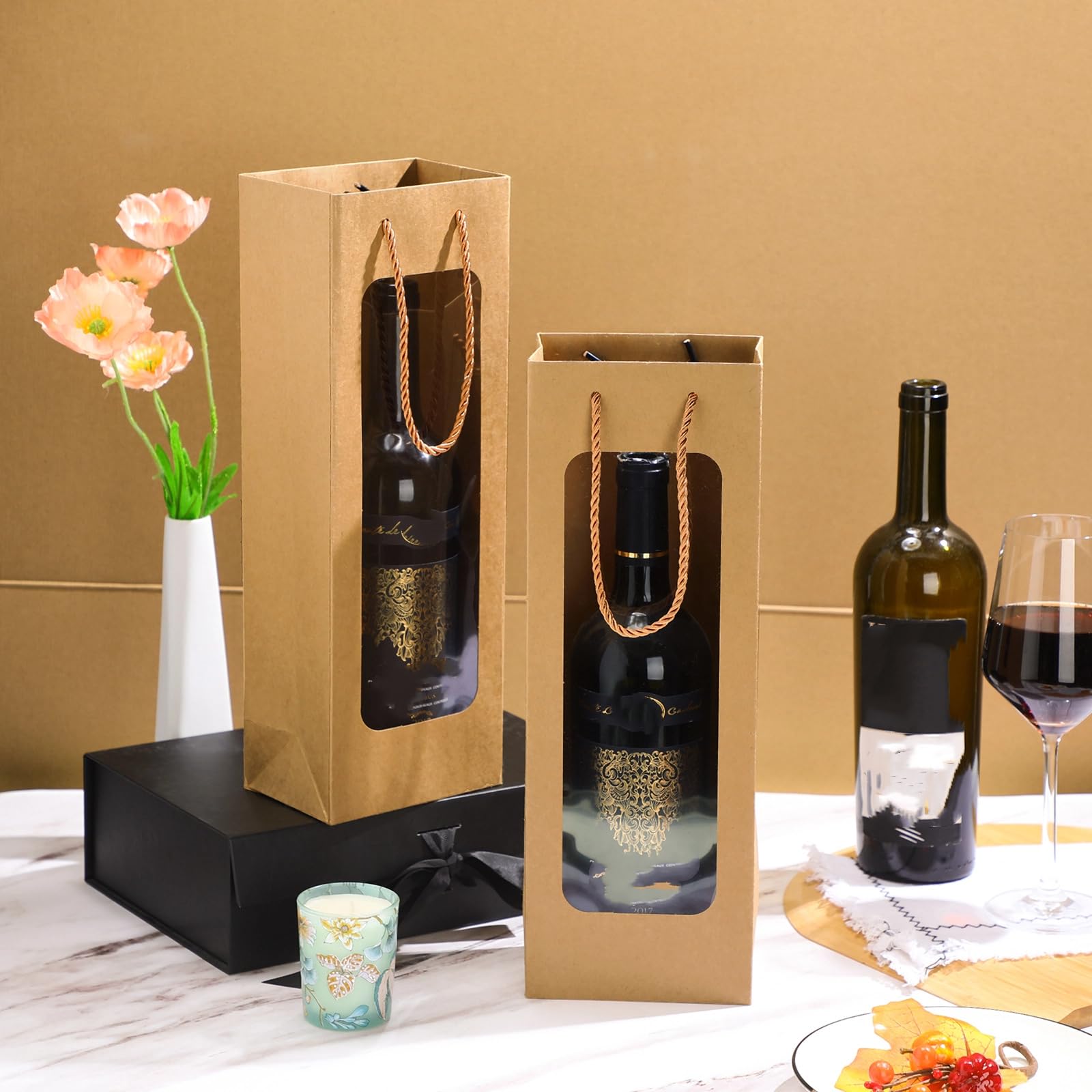 Tioncy durable kraft material protects bottles during transport
