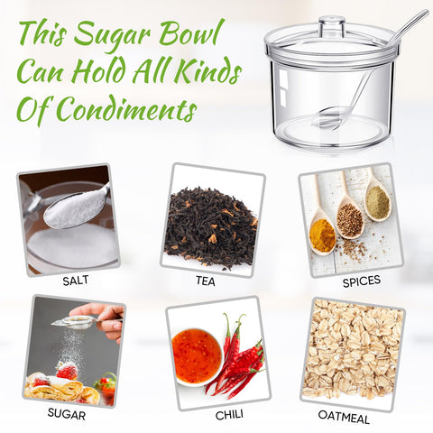 Tioncy ice cream sundae toppings containers for neat serving stations