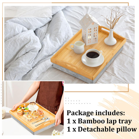 Tioncy lap tray handles enable easy transport between rooms